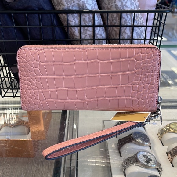 Michael Kors Large Jet Set Travel Continental Wristlet Phone Holder Case Wallet - Picture 5 of 16